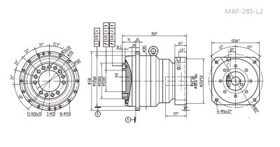 MAF285L2精密行星減速器型號_尺寸_圖紙_參數(shù)