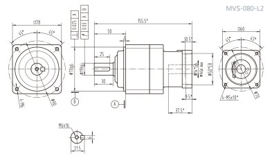 MVS080L2行星減速器型號_尺寸_圖紙_參數(shù)
