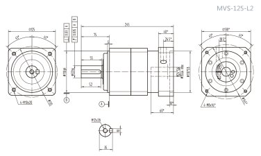 MVS125L2行星減速器型號_尺寸_圖紙_參數(shù)