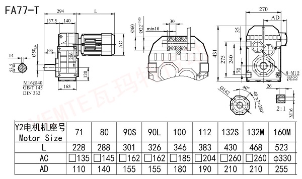 F77減速機(jī)電機(jī)尺寸圖紙